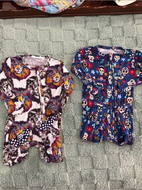 Lions & Skull Zip Front Kids One-Piece by Little Bum Bums